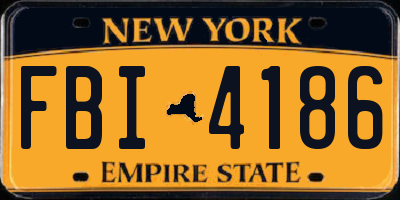 NY license plate FBI4186