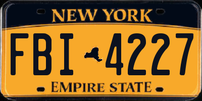 NY license plate FBI4227