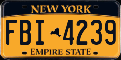 NY license plate FBI4239