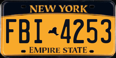 NY license plate FBI4253
