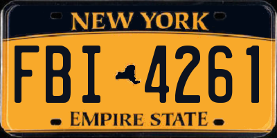 NY license plate FBI4261