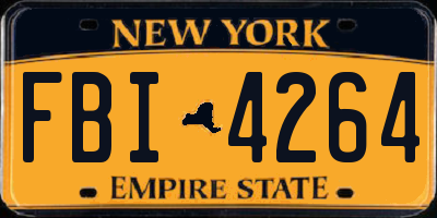 NY license plate FBI4264