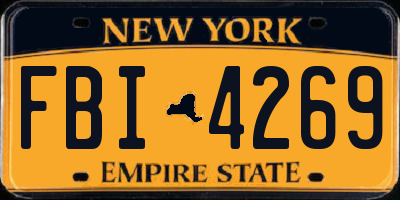 NY license plate FBI4269