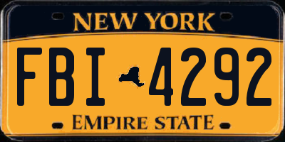 NY license plate FBI4292