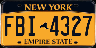NY license plate FBI4327