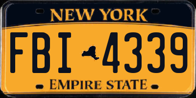NY license plate FBI4339