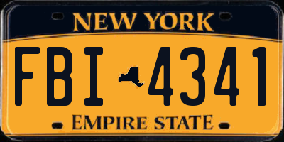 NY license plate FBI4341