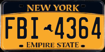 NY license plate FBI4364