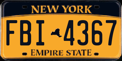 NY license plate FBI4367