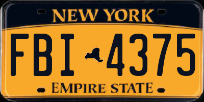 NY license plate FBI4375
