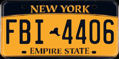 NY license plate FBI4406