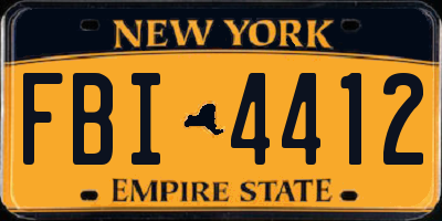 NY license plate FBI4412
