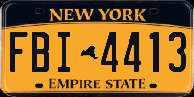 NY license plate FBI4413