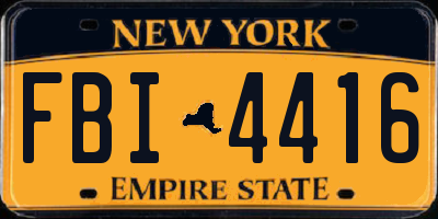 NY license plate FBI4416