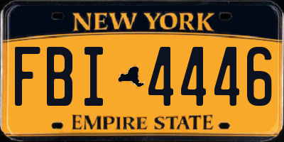 NY license plate FBI4446