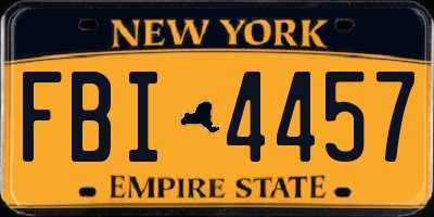 NY license plate FBI4457