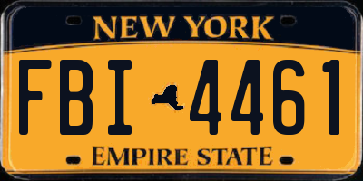 NY license plate FBI4461