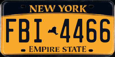 NY license plate FBI4466