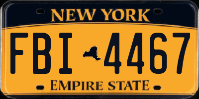 NY license plate FBI4467