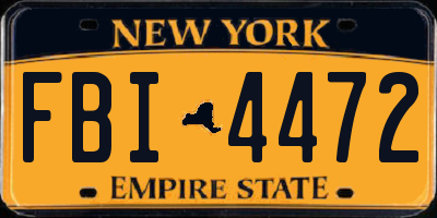 NY license plate FBI4472