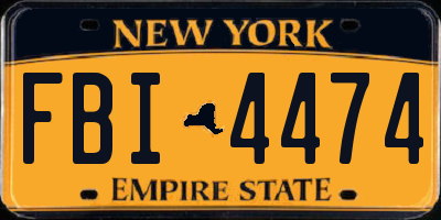 NY license plate FBI4474