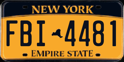 NY license plate FBI4481