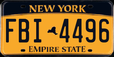 NY license plate FBI4496