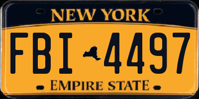 NY license plate FBI4497