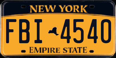 NY license plate FBI4540
