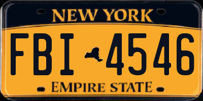 NY license plate FBI4546