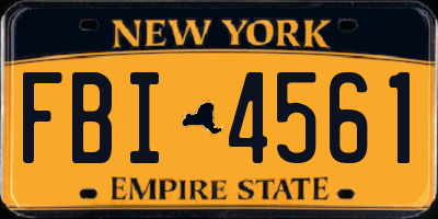 NY license plate FBI4561