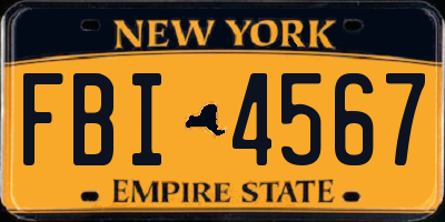 NY license plate FBI4567
