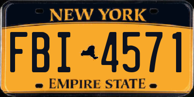 NY license plate FBI4571