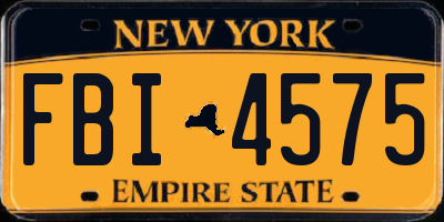 NY license plate FBI4575