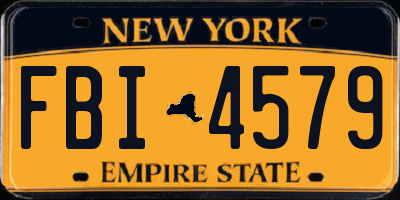 NY license plate FBI4579