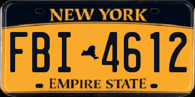 NY license plate FBI4612