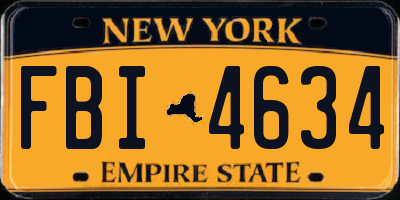 NY license plate FBI4634