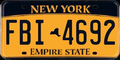 NY license plate FBI4692
