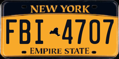 NY license plate FBI4707