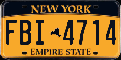 NY license plate FBI4714