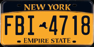 NY license plate FBI4718