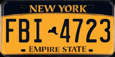NY license plate FBI4723