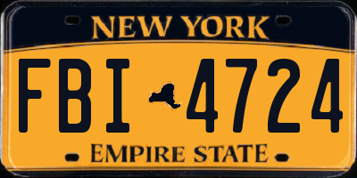 NY license plate FBI4724