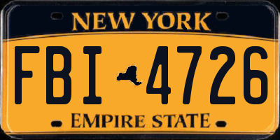 NY license plate FBI4726
