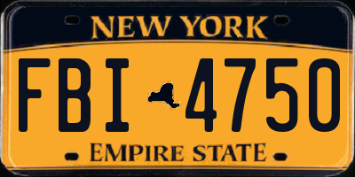 NY license plate FBI4750