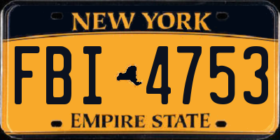 NY license plate FBI4753