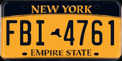NY license plate FBI4761
