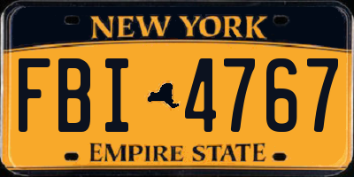 NY license plate FBI4767