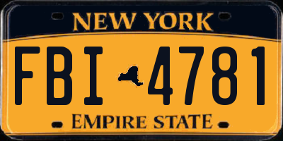 NY license plate FBI4781