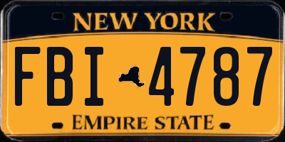 NY license plate FBI4787